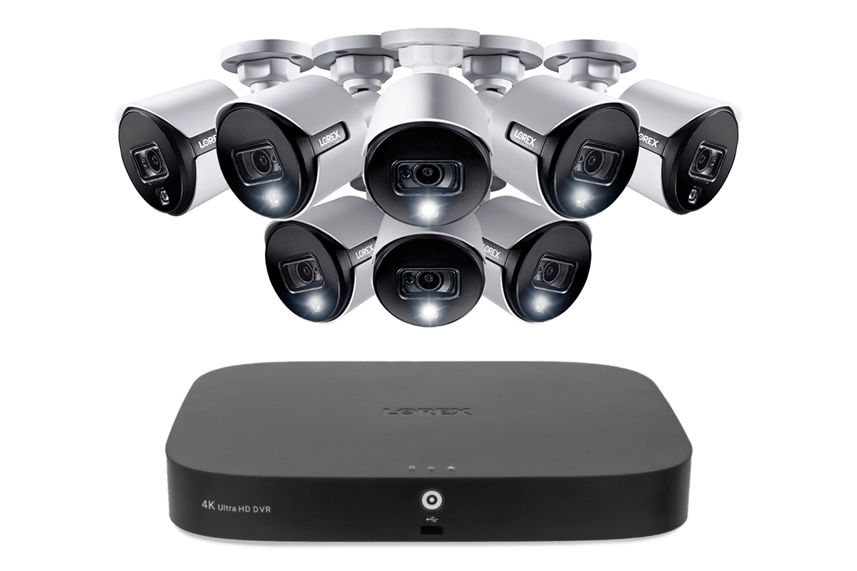 4K 8-Channel 2TB Wired NVR System with Smart Deterrence and Smart Motion Detection Cameras