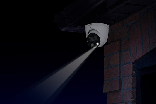 Lorex 4K IP Wired Turret Security Camera with Smart Deterrence and Smart Motion Detection