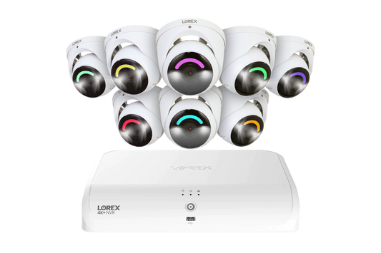 Lorex 4K+ 12MP 16 Camera Capable (8 Wired + 8 Fusion Wi-Fi ) 2TB Wired NVR System with H30 IP Turret Cameras