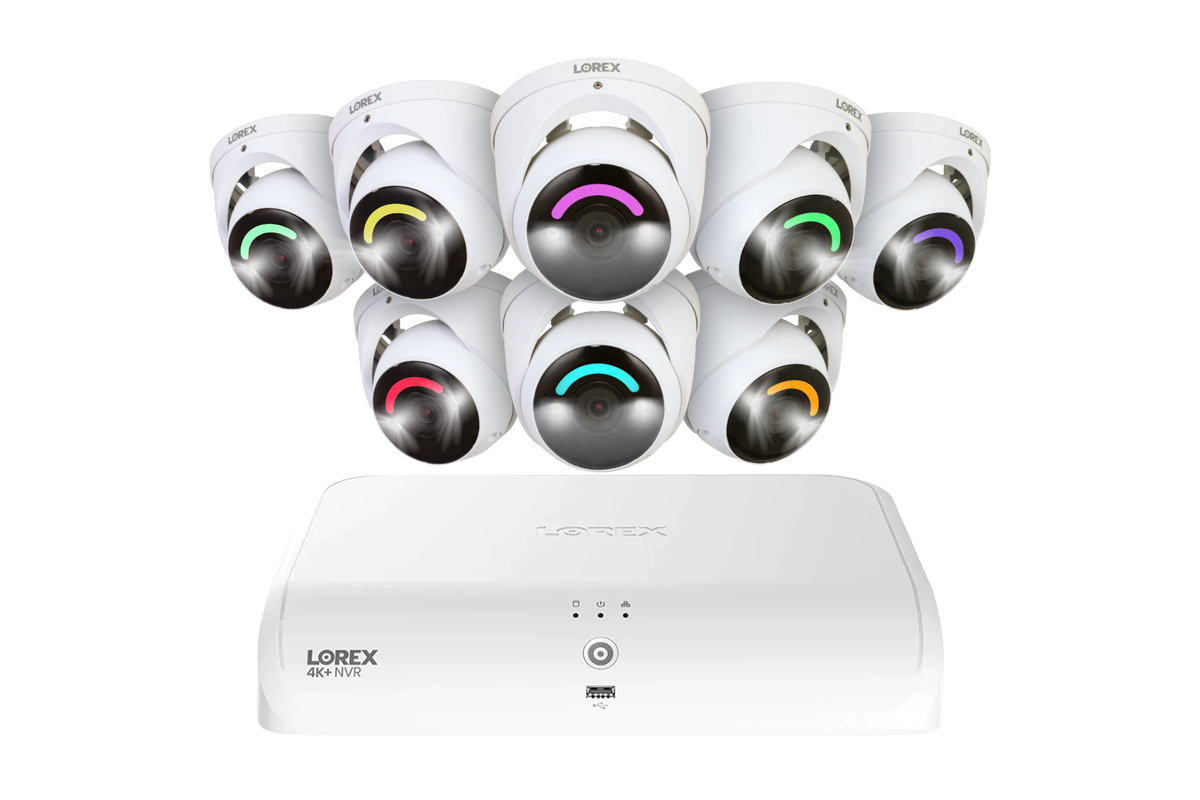 Lorex 4K+ 12MP 16 Camera Capable (8 Wired + 8 Fusion Wi-Fi ) 2TB Wired NVR System with H30 IP Dome Cameras