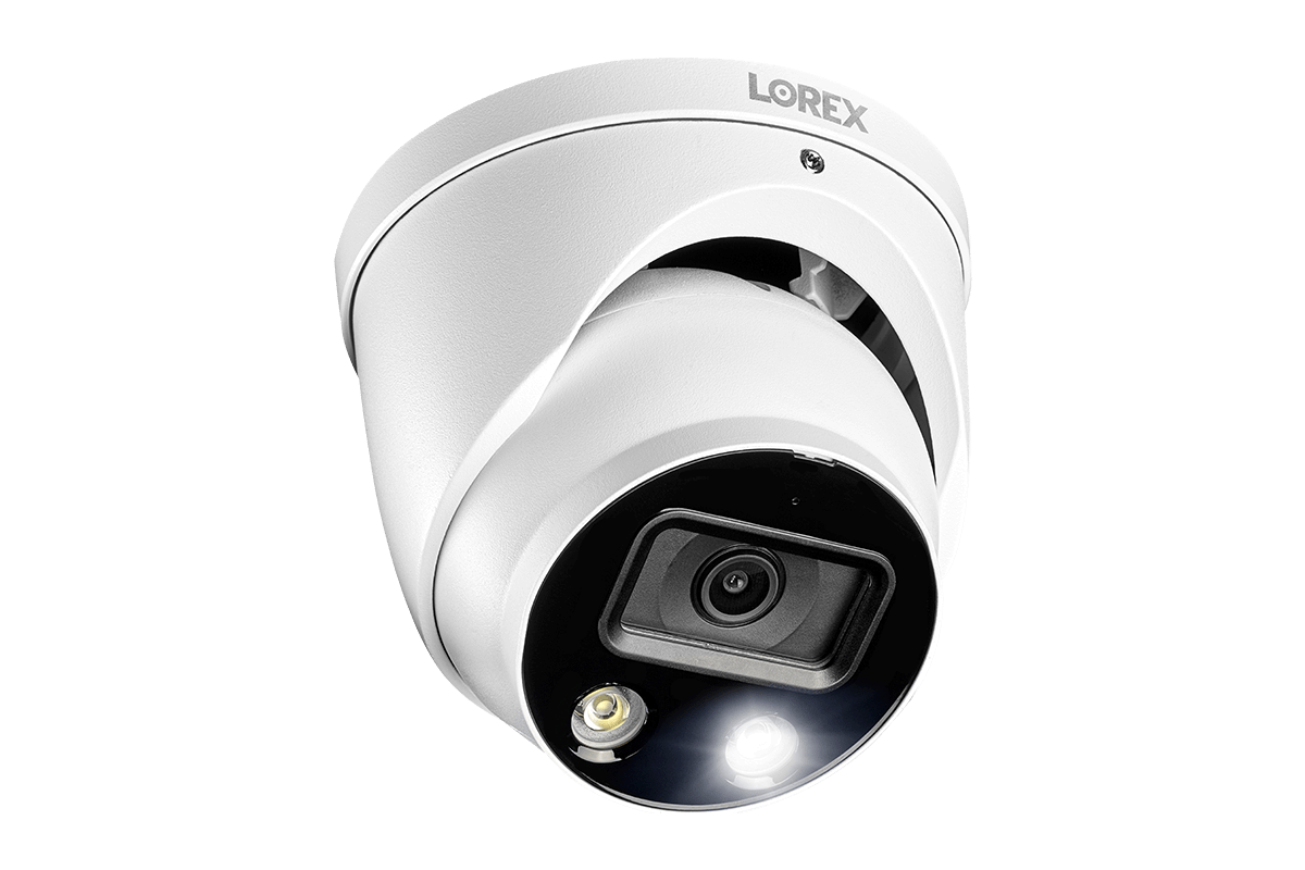 8-Channel NVR Fusion System with Four Smart Deterrence IP Dome Security Cameras and Two Indoor Wi-Fi Cameras