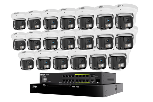 Lorex Connect X Series 4K 32-Channel Wired NVR System with X3 Dual-Lens Turret Camera - 8TB