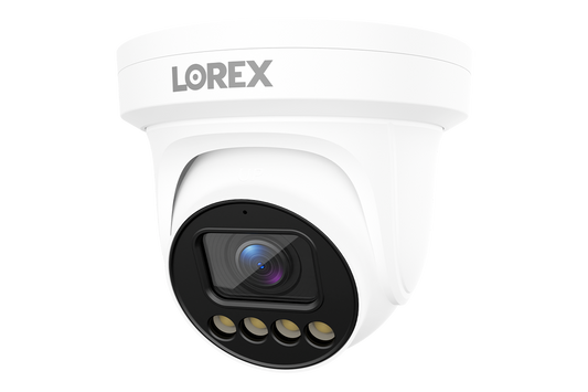 Lorex Connect X3 4K Motorized Varifocal PoE Turret Camera with Active Deterrence - Black/White