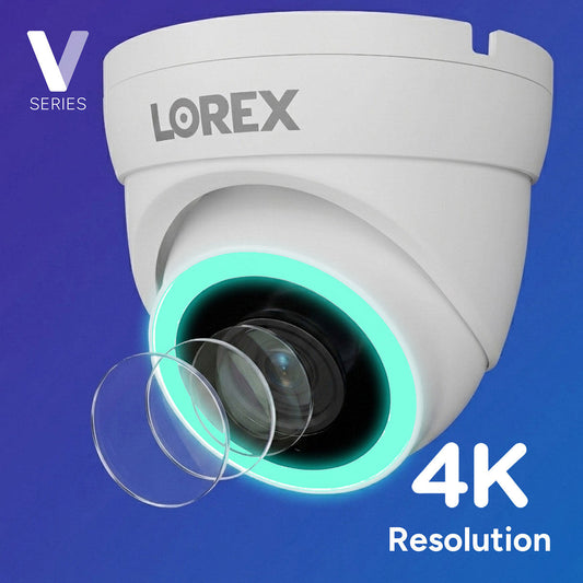 Lorex Connect V Series 4K 8-Channel Wired NVR System with V5 4K PoE Turret Cameras - 1TB