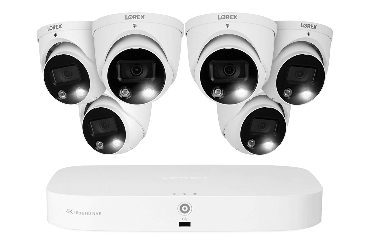 8-channel Fusion NVR System with Smart Deterrence and Mask Detection Security Cameras
