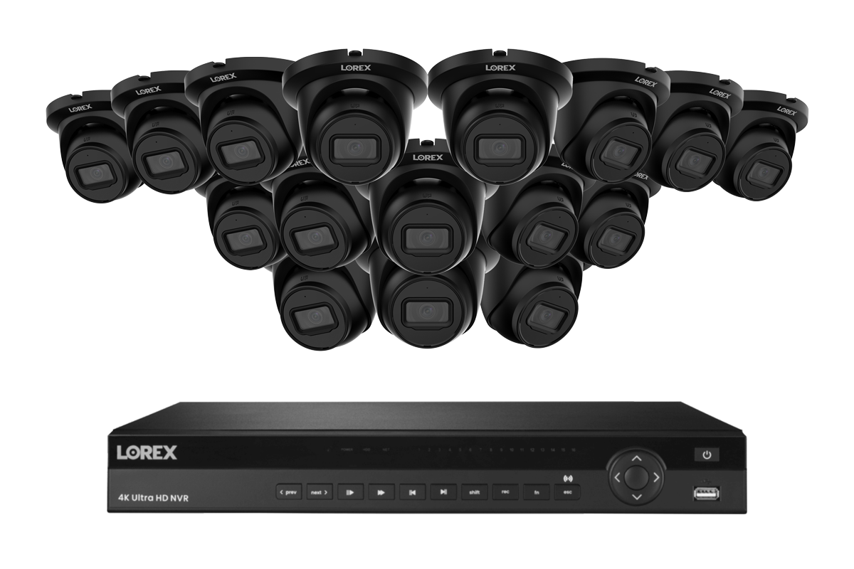 Lorex Elite Series 4K 16 Camera Capable 6TB Wired NVR System with 4MP (2K) A4 IP Turret Cameras