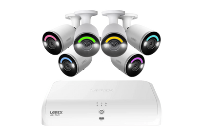 Lorex Fusion Series 4K 16 Channel (8 Wired + 8 Fusion Wi-Fi) 2TB Wired System with H12 Wired 4K IP Bullet Cameras