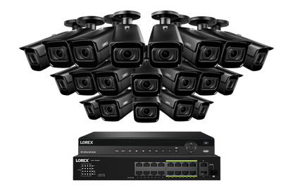 Lorex 4K (32 Camera Capable) 6TB Wired NVR System with Nocturnal 3 Smart IP Bullet Cameras Featuring Motorized Varifocal Lens and 30FPS Recording