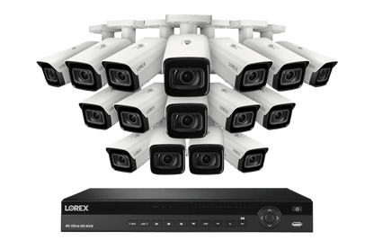Lorex 4K (16 Camera Capable) 6TB Wired NVR System with Nocturnal 3 Smart IP Bullet Cameras with Motorized Varifocal Lens