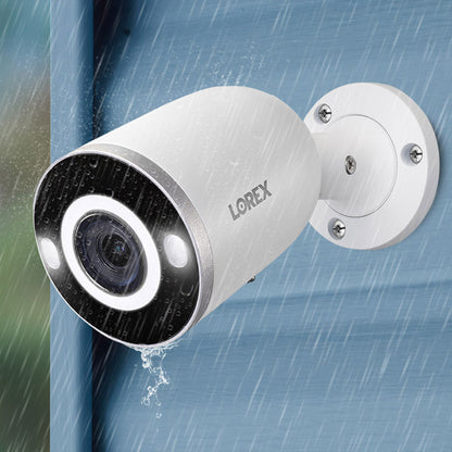 Lorex Fusion 4K+ 16 Channel (8 Wired + 8 Fusion Wi-Fi) 2TB NVR System with Four H16 Wired 4K IP Bullet Cameras, One 2K Wired Doorbell, and One 2K Floodlight