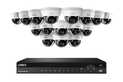 Lorex Elite Series 4K 16 Camera Capable 6TB Wired NVR System with 4MP (2K) A4 IP Dome Cameras