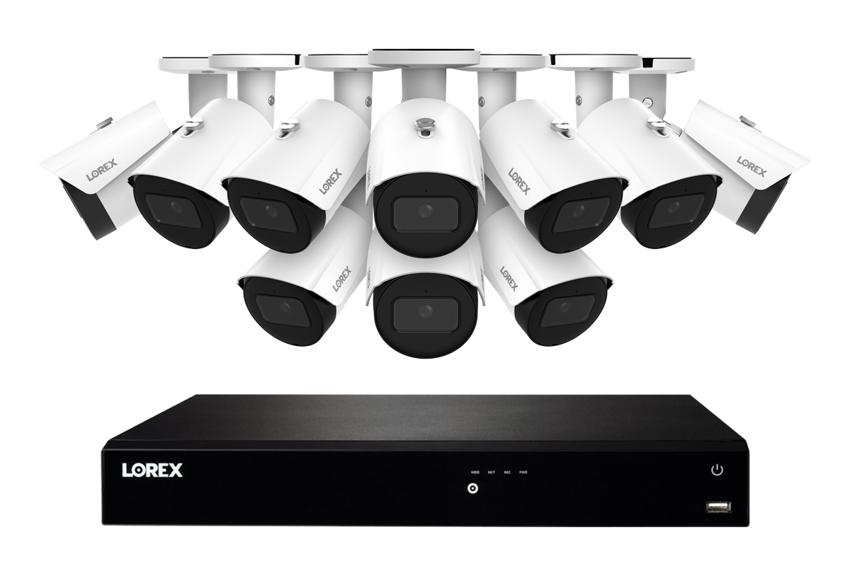 Lorex Fusion Series 4K 16 Camera Capable (Wired or Fusion Wi-Fi) 6TB Wired NVR System with A14 IP Bullet Cameras