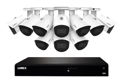 Lorex Fusion Series 4K 16 Camera Capable (Wired or Fusion Wi-Fi) 6TB Wired NVR System with A14 IP Bullet Cameras