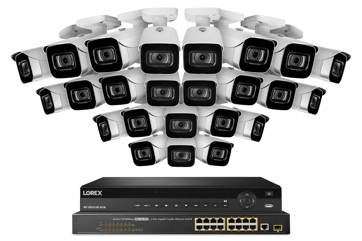 32-Channel NVR System with 4K (8MP) IP Cameras