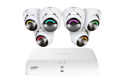 Lorex 4K+ 12MP 16 Camera Capable (8 Wired + 8 Fusion Wi-Fi ) 2TB Wired NVR System with H30 IP Turret Cameras
