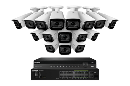 Lorex 4K (32 Camera Capable) 6TB Wired NVR System with Nocturnal 3 Smart IP Bullet Cameras Featuring Motorized Varifocal Lens and 30FPS Recording