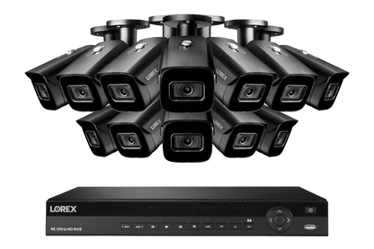 Lorex 4K (16 Camera Capable) 6TB Wired NVR System with Nocturnal 3 Smart IP Bullet Cameras with Listen-In Audio and 30FPS