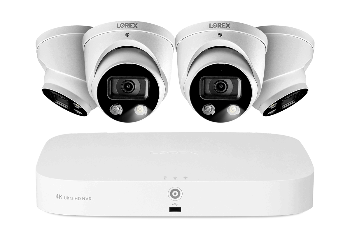 4K 8-channel 2TB Wired NVR System with Smart Deterrence Cameras
