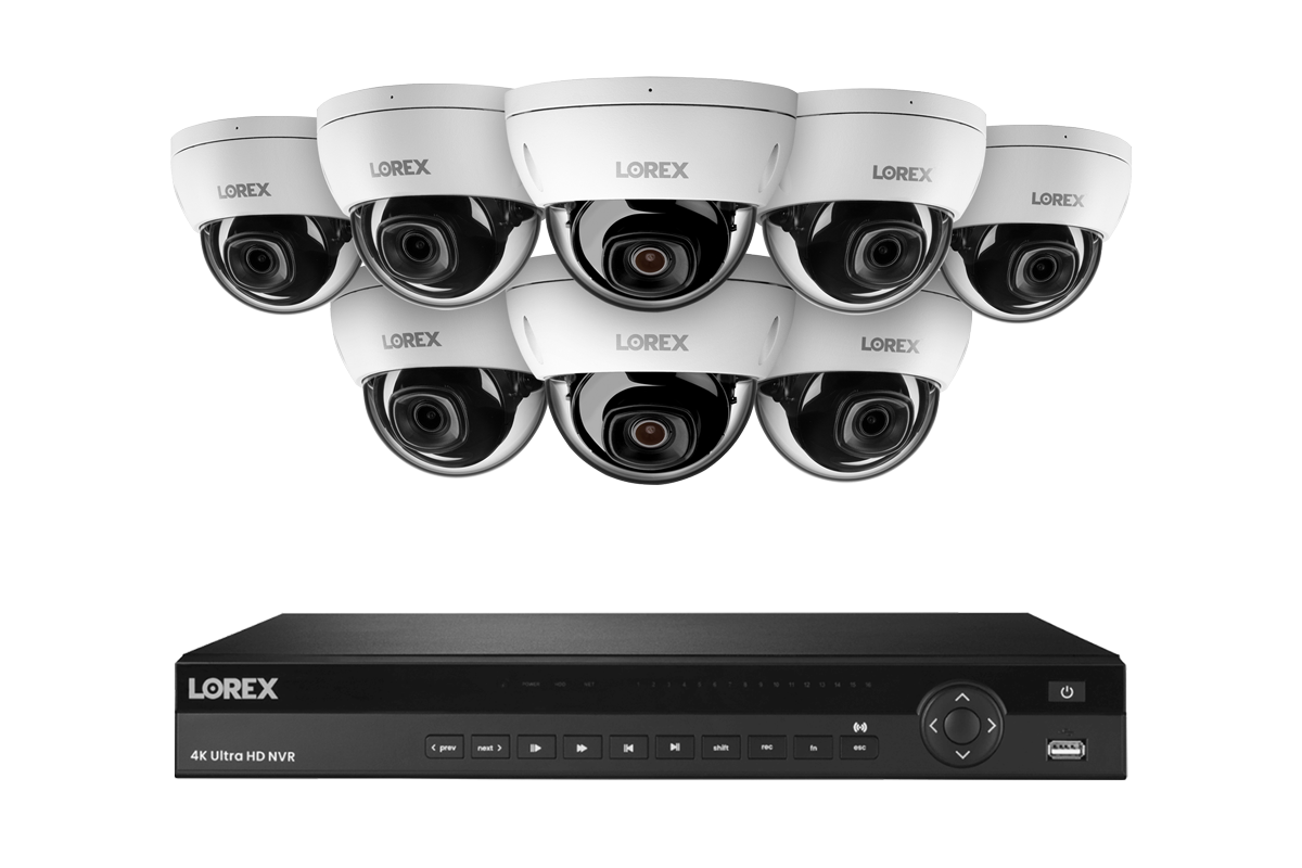 Lorex Elite Series 4K 16 Camera Capable 4TB Wired NVR System with 4MP (2K) A4 IP Dome Cameras