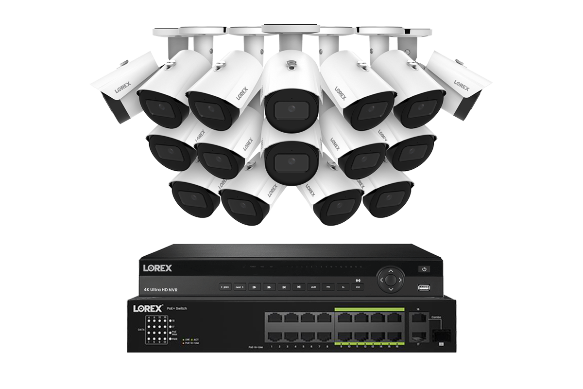 Lorex Elite Series 4K 32 Camera Capable 6TB Wired NVR System with A14 IP Bullet Cameras