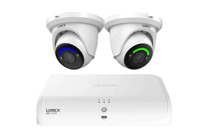 Lorex Fusion Series 4K 16 Channel (8 Wired + 8 Fusion Wi-Fi) 2TB Wired System with H12 Wired 4K IP Dome Cameras