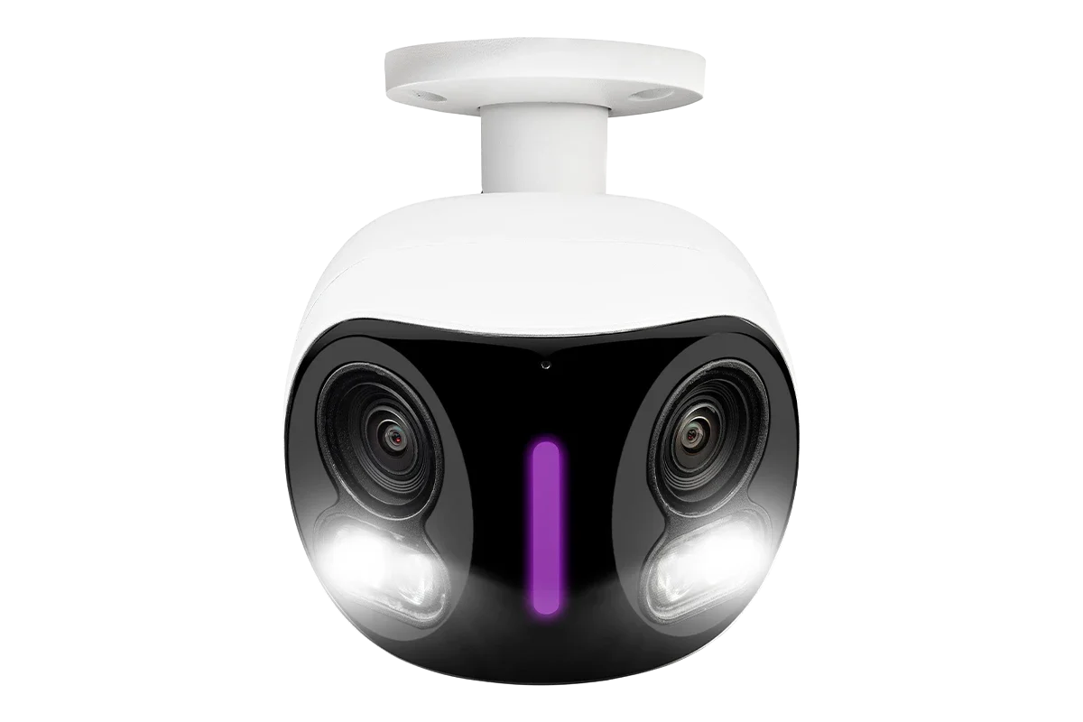 Lorex 4K Dual Lens Wi-Fi Security Camera with Smart Security Lighting