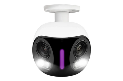 Lorex 4K Dual Lens Wi-Fi Security Camera with Smart Security Lighting - Open Box