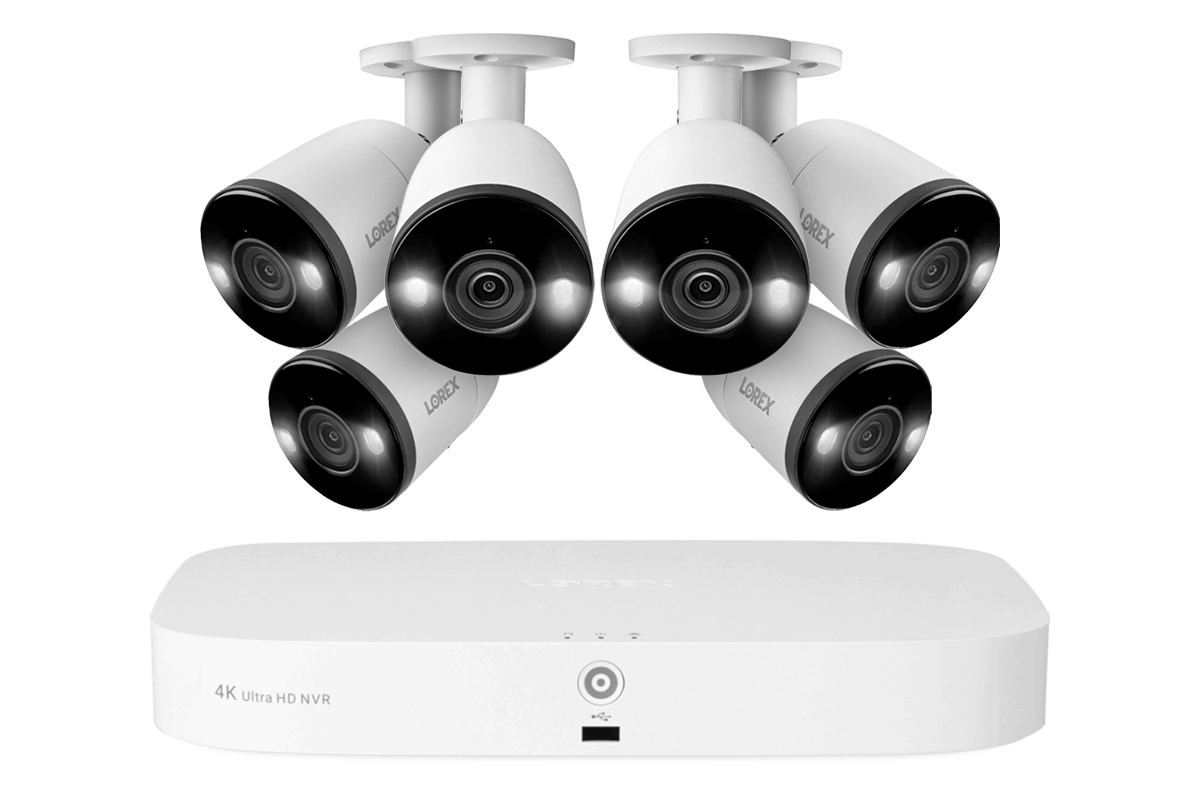 4K 8-Channel 2TB Wired NVR System with Smart Deterrence and Smart Motion Detection Cameras