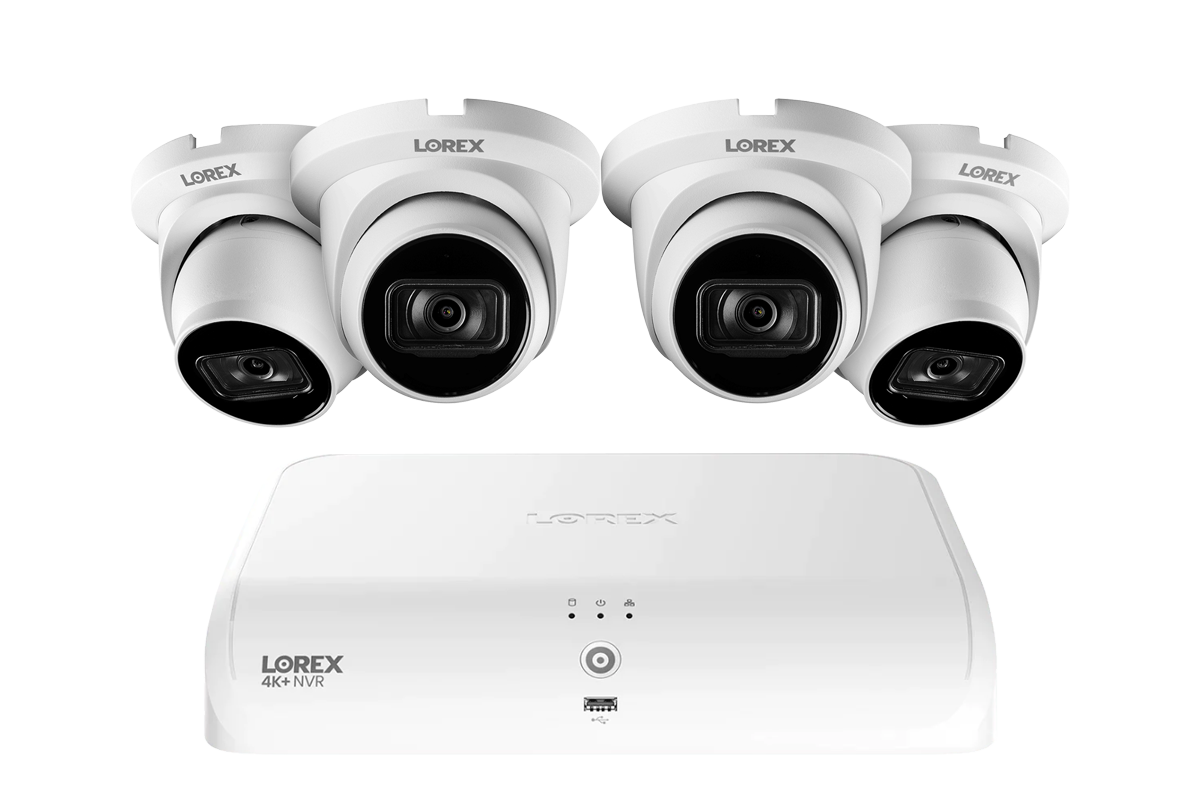 Lorex 4K Fusion 2TB Wired NVR System with 4K IP Turret Cameras