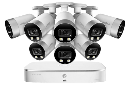 4K Ultra HD 8-Channel IP Security System with 8 Smart Deterrence 4K (8MP) Cameras, Smart Motion Detection and Smart Home Voice Control