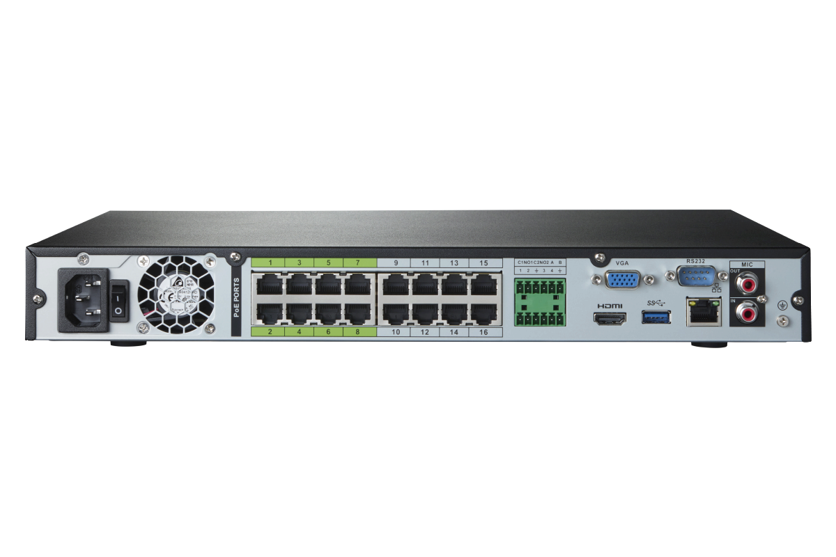 4K Ultra HD 16-Channel IP Security System with 8 Active Deterrence 4K (8MP) Cameras