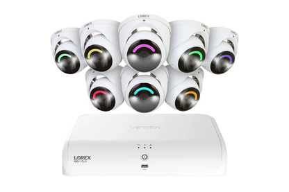 Lorex 4K+ 12MP 16 Camera Capable (8 Wired + 8 Fusion Wi-Fi ) 2TB Wired NVR System with H30 IP Turret Cameras