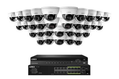 Lorex Elite Series 4K 32 Camera Capable 6TB Wired NVR System with 4MP (2K) A4 IP Dome Cameras