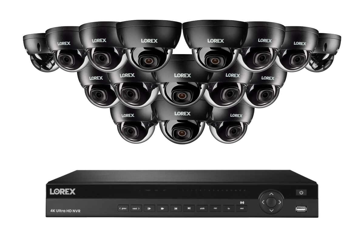 Lorex Elite Series 4K 16 Camera Capable 4TB Wired NVR System with 4MP (2K) A4 IP Dome Cameras