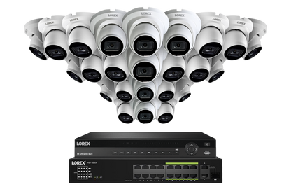 Lorex Elite Series 4K 32 Camera Capable 6TB Wired NVR System with A14 IP Turret Cameras
