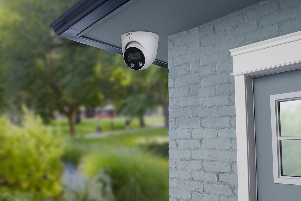 Lorex 4K IP Wired Turret Security Camera with Smart Deterrence and Smart Motion Detection