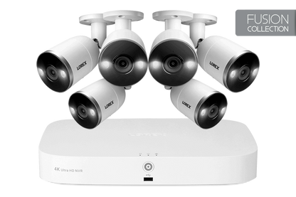 4K NVR Security System with 6 Smart Deterrence Cameras, Fusion Capabilities and Smart Motion Detection Plus