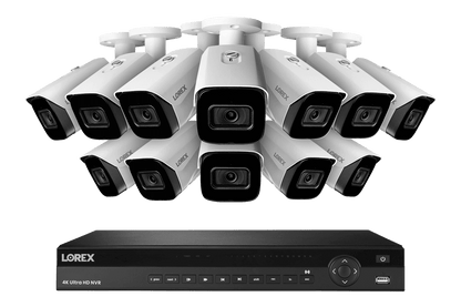 Lorex 4K (16 Camera Capable) 6TB Wired NVR System with Nocturnal 3 Smart IP Bullet Cameras with Listen-In Audio and 30FPS