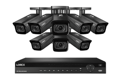 Lorex 4K (16 Camera Capable) 4TB Wired NVR System with Nocturnal 3 Smart IP Bullet Cameras with Motorized Varifocal Lens
