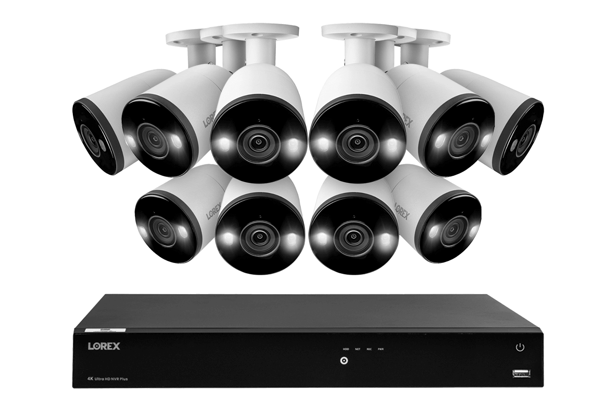 Lorex Fusion Series 4K 16 Camera Capable (Wired or Fusion Wi-Fi) 6TB Wired NVR System with H13 Bullet Cameras