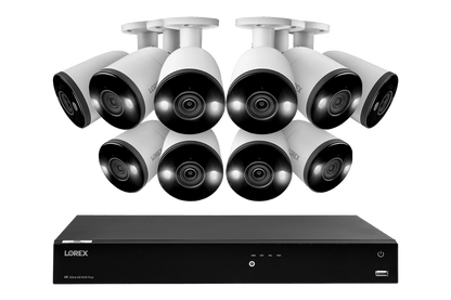Lorex Fusion Series 4K 16 Camera Capable (Wired or Fusion Wi-Fi) 6TB Wired NVR System with H13 Bullet Cameras