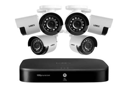1080p 8-channel 1TB Wired DVR System with 6 Cameras