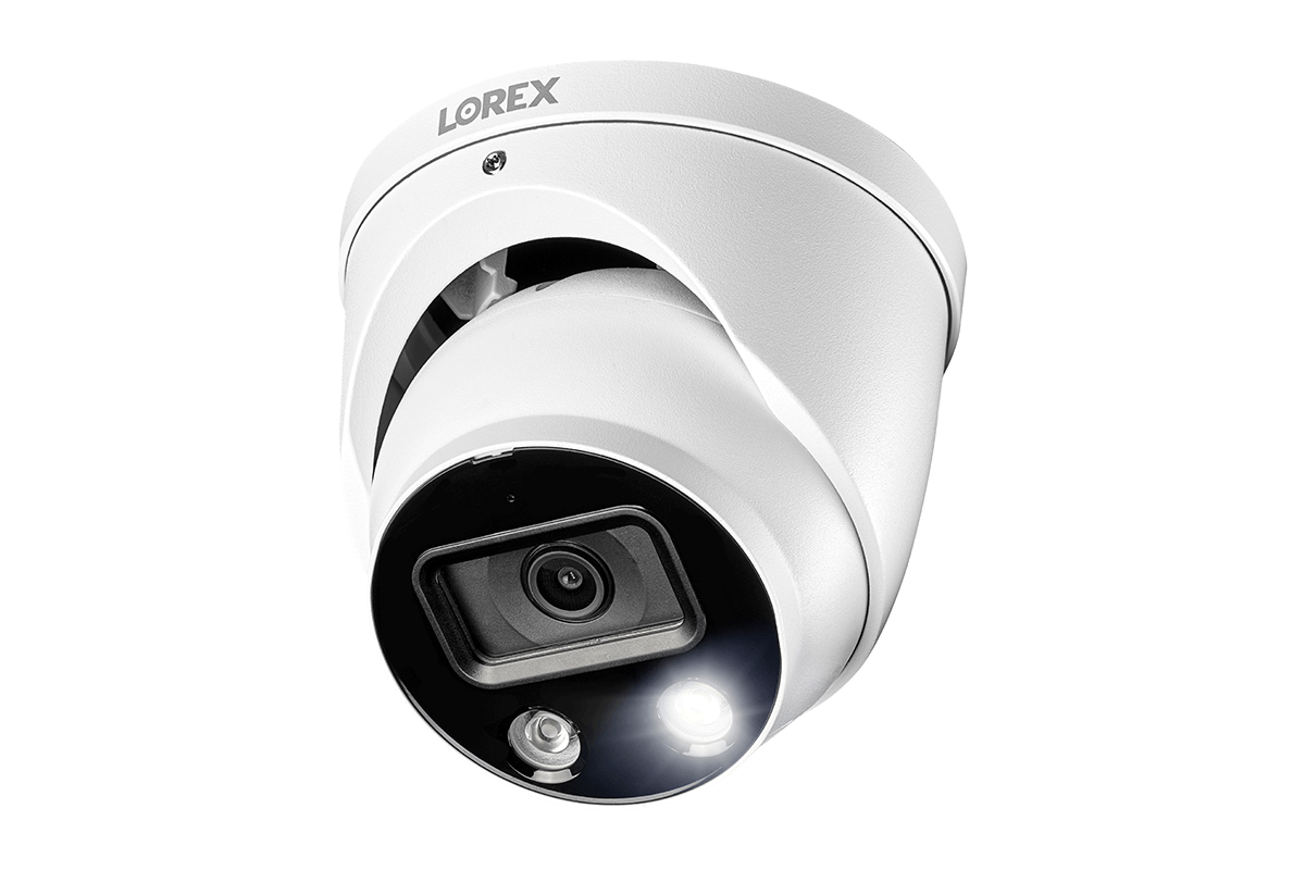 8-Channel NVR Fusion System with Four Smart Deterrence IP Dome Security Cameras and Two Indoor Wi-Fi Cameras