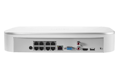 8-Channel NVR Fusion System with Four Smart Deterrence IP Dome Security Cameras and Two Indoor Wi-Fi Cameras