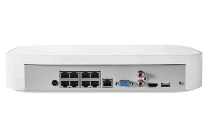 8-Channel NVR Fusion System with Six 4K Smart Deterrence IP Dome Security Cameras, Wi-Fi Floodlight and Indoor Camera