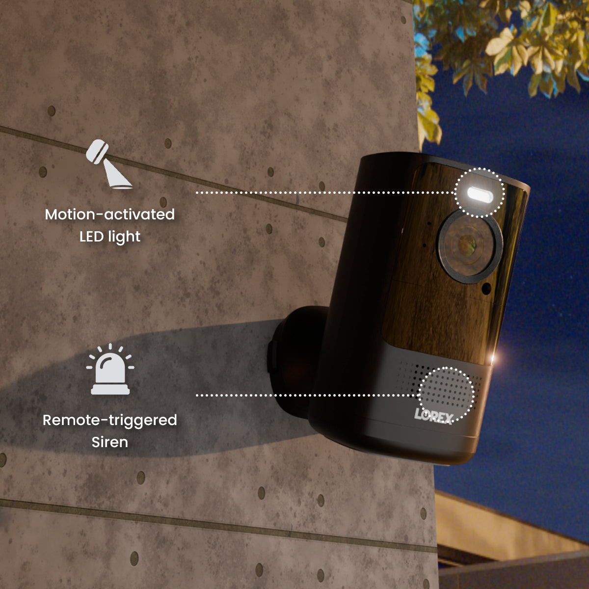 Lorex 4K Spotlight Battery Wi-Fi Security Camera with 7W Solar Panel