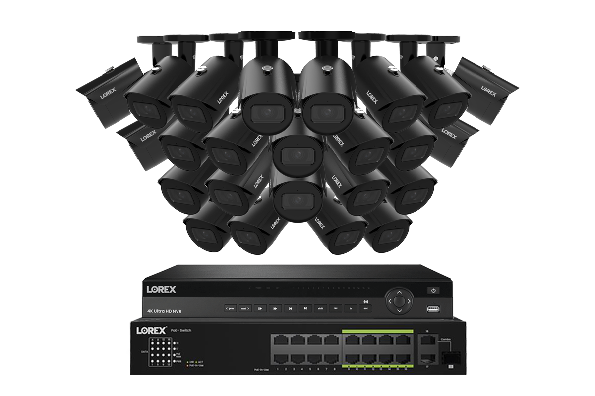 Lorex Elite Series 4K 32 Camera Capable 8TB Wired NVR System with A14 IP Bullet Cameras