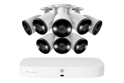 4K 8-Channel 2TB Wired NVR System with Smart Deterrence and Smart Motion Detection Cameras