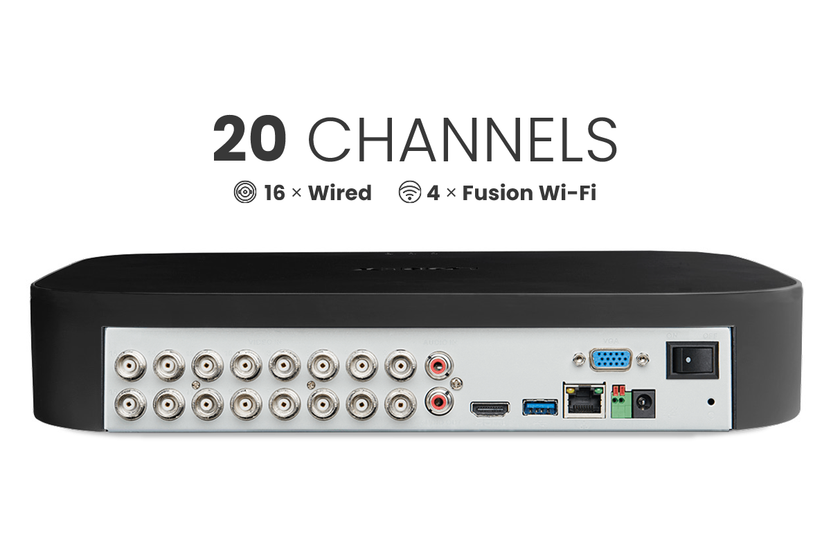 Lorex Fusion 4K 20-Channel (16 Wired and 4 Fusion Wi-Fi) Digital Video Recorder
