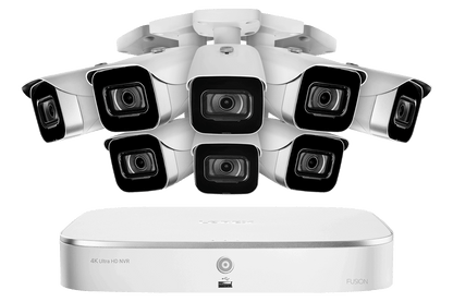 8-Channel Fusion NVR System with 4K (8MP) IP Cameras